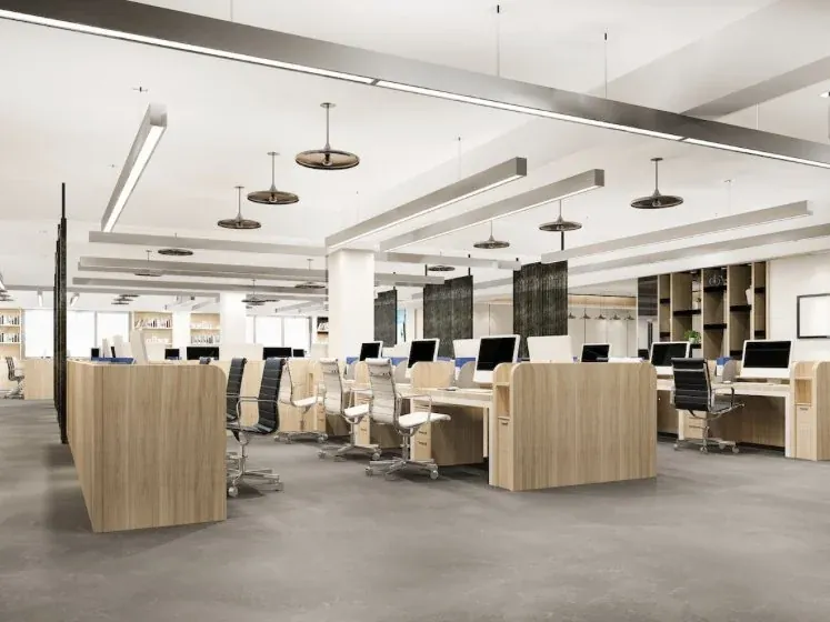 Oficinas de planta abierta terminadas